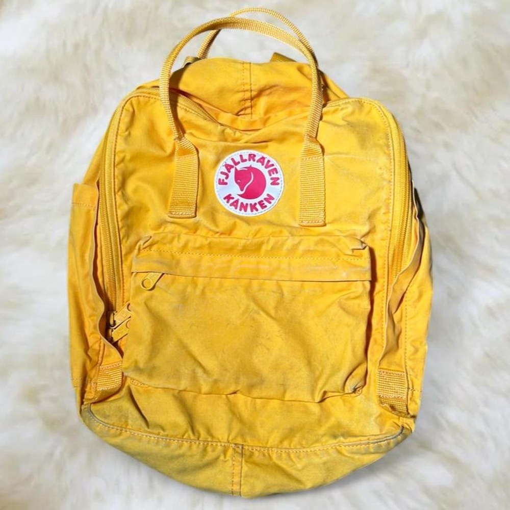 Fjallraven Kanken Mini Backpack Yellow Classic School Bag Small Everyday Bag